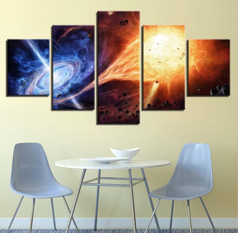 Cosmic Planetary Vortex – Space Canvas Wall Art