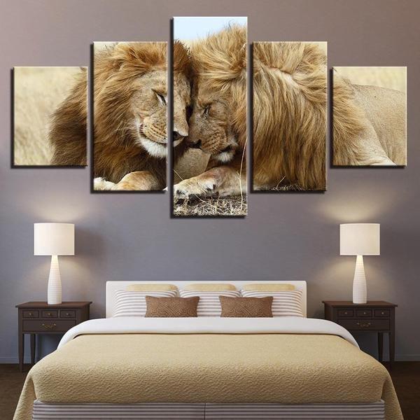 Couple Lion – Animal Canvas Wall Art