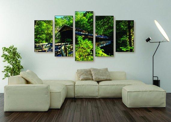 Covered Bridge – Nature Canvas Wall Art