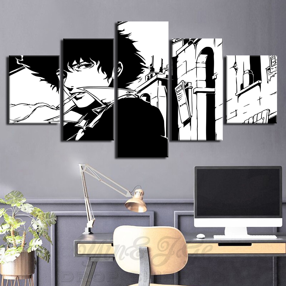 Cowboy Bebop Smoking Anime Canvas Wall Art
