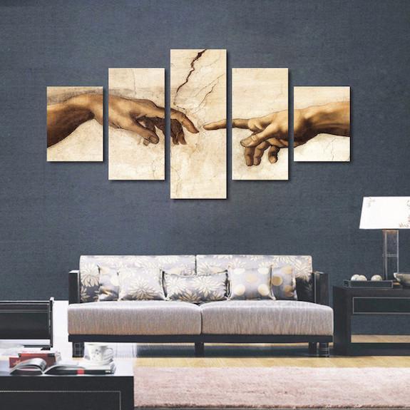 Creation Of Adam – Abstract Canvas Wall Art