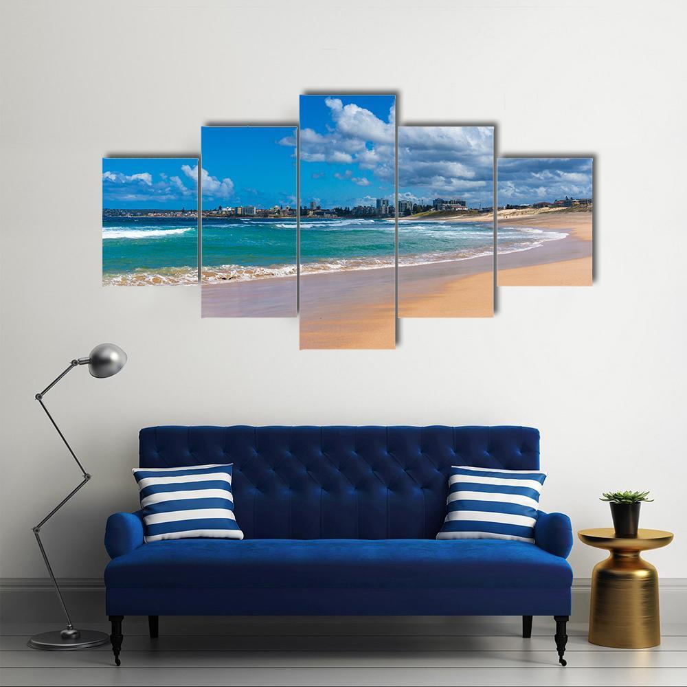 Cronulla Coastline With Mild Waves – Nature Canvas Wall Art