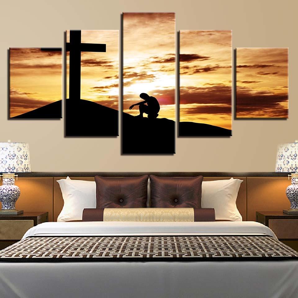 Cross Sunset – Religion Canvas Wall Art