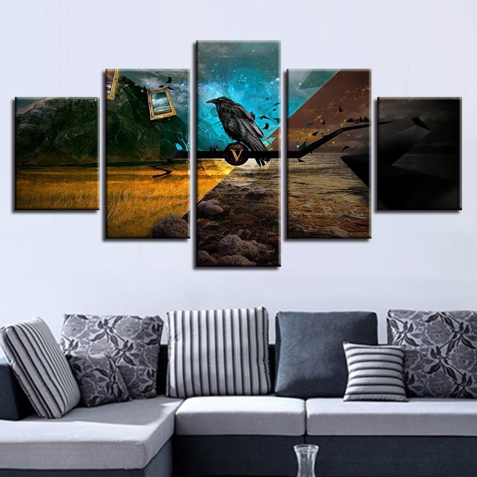 Crow 11 – Animal Canvas Wall Art