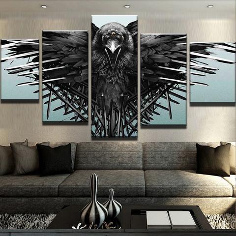 Crow – Abstract Canvas Wall Art