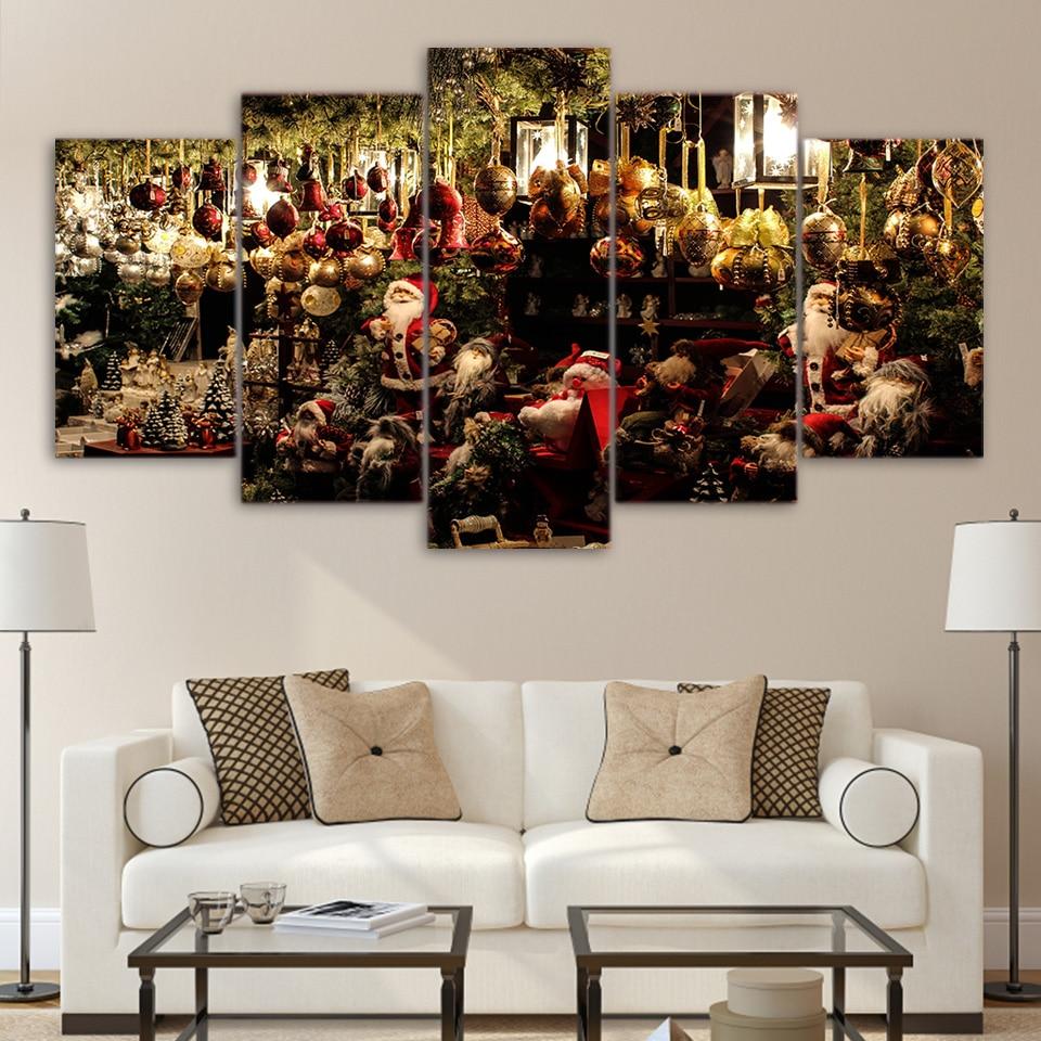 Crowd Christmas Decoration Festival – Nature Canvas Wall Art