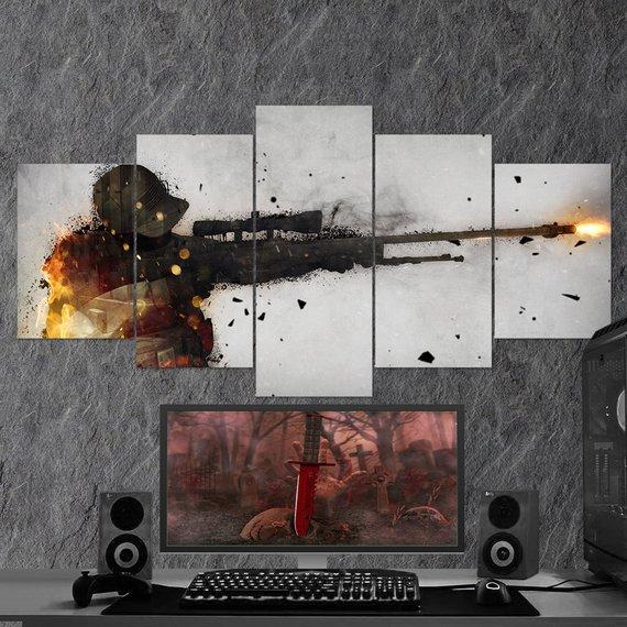 Csgo Counter Strike Global Gaming Canvas Wall Art