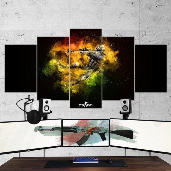CS:GO Counter Strike Global Offensive Gaming Canvas Wall Art