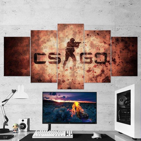 Csgo Counter Strike Global Offensive Logo – Gaming Canvas Wall Art