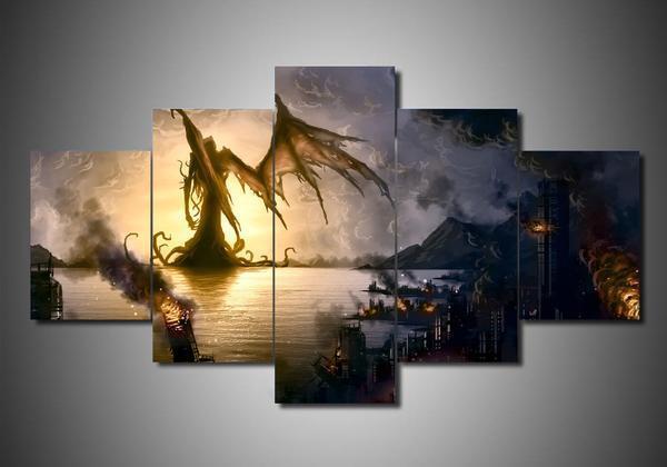 Cthulhu Mythos 2 – Abstract -Cv Canvas Wall Art