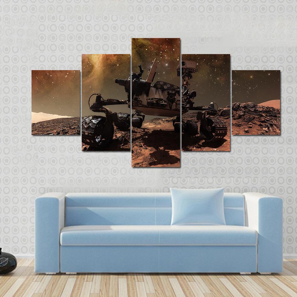 Curiosity Rover Exploring The Surface Of Mars – Space Canvas Wall Art