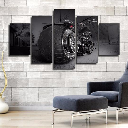 Custom Motorcycle Chopper – Automative Canvas Wall Art