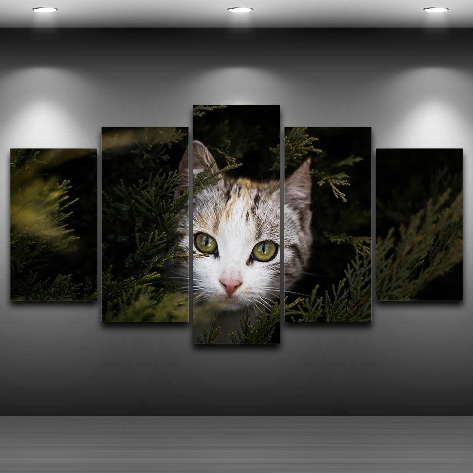 Cute Cat Animal Tableau – Animal Canvas Wall Art