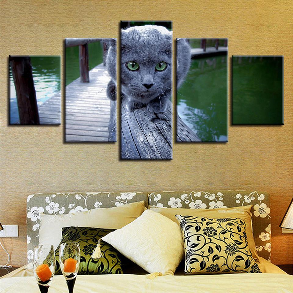 Cute Cat Scenery – Animal Canvas Wall Art