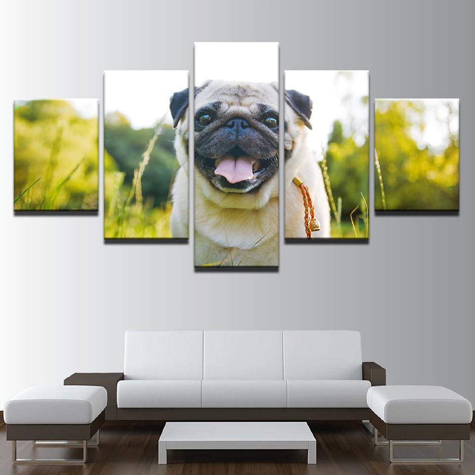 Cute Pug Puppies – Animal Canvas Wall Art