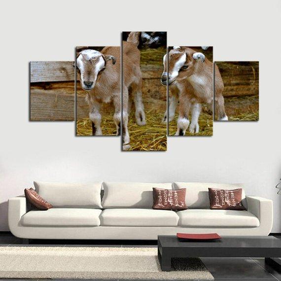 Cutie Goats 01 – Animal Canvas Wall Art