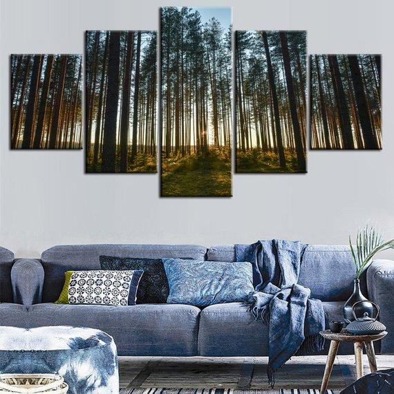 Cyprest Forest Tall Trees – Nature Canvas Wall Art