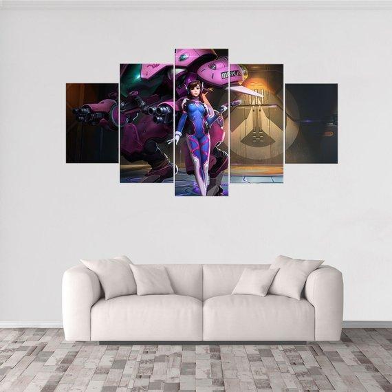 D.Va Overwatch 3 – Gaming Canvas Wall Art
