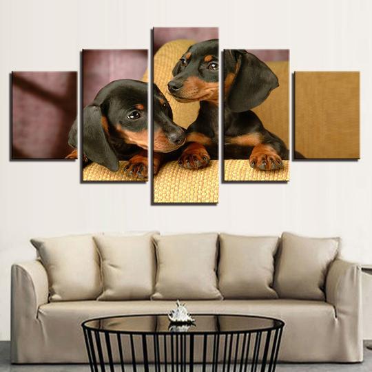 Dachsund Puppies – Animal Canvas Wall Art