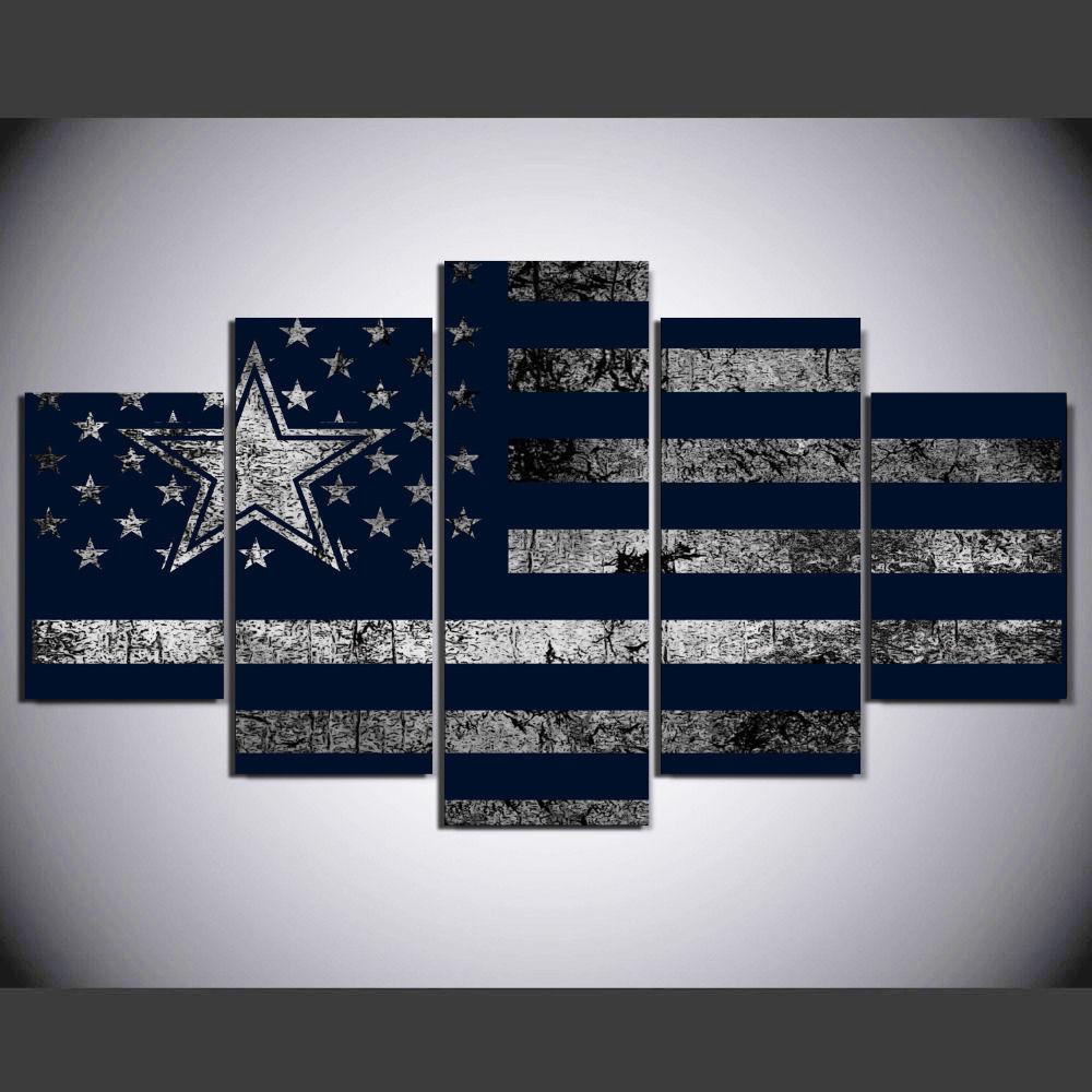 Dallas Cowboys Usa Flag – Abstract Canvas Wall Art
