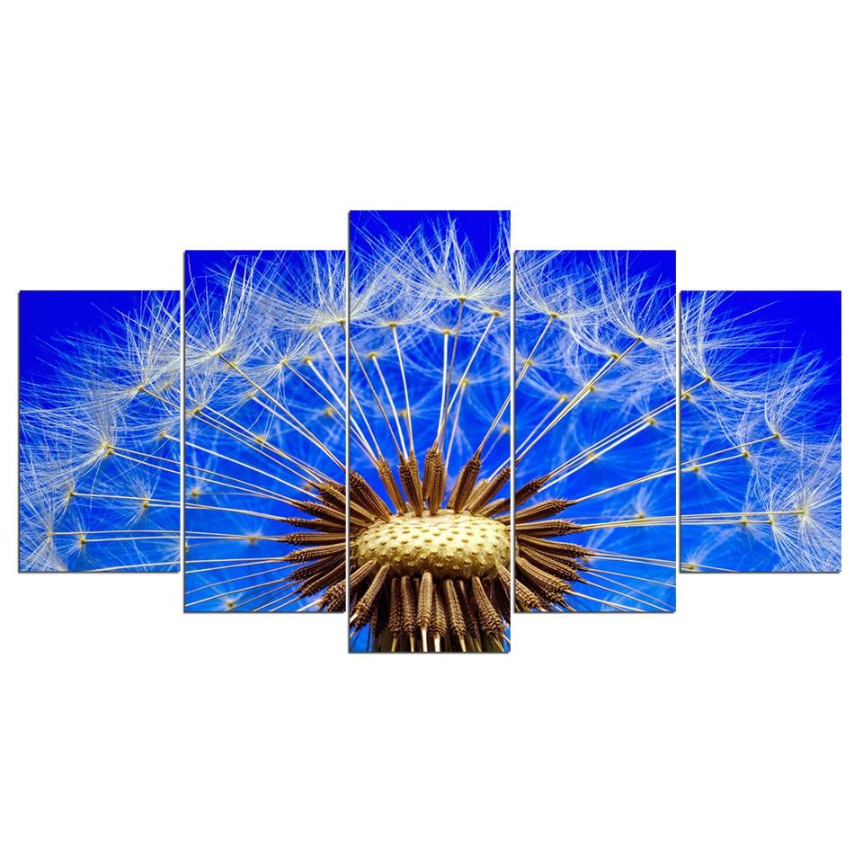 Dandelion In The Blue Sky Beautiful Plant – Nature Canvas Wall Art