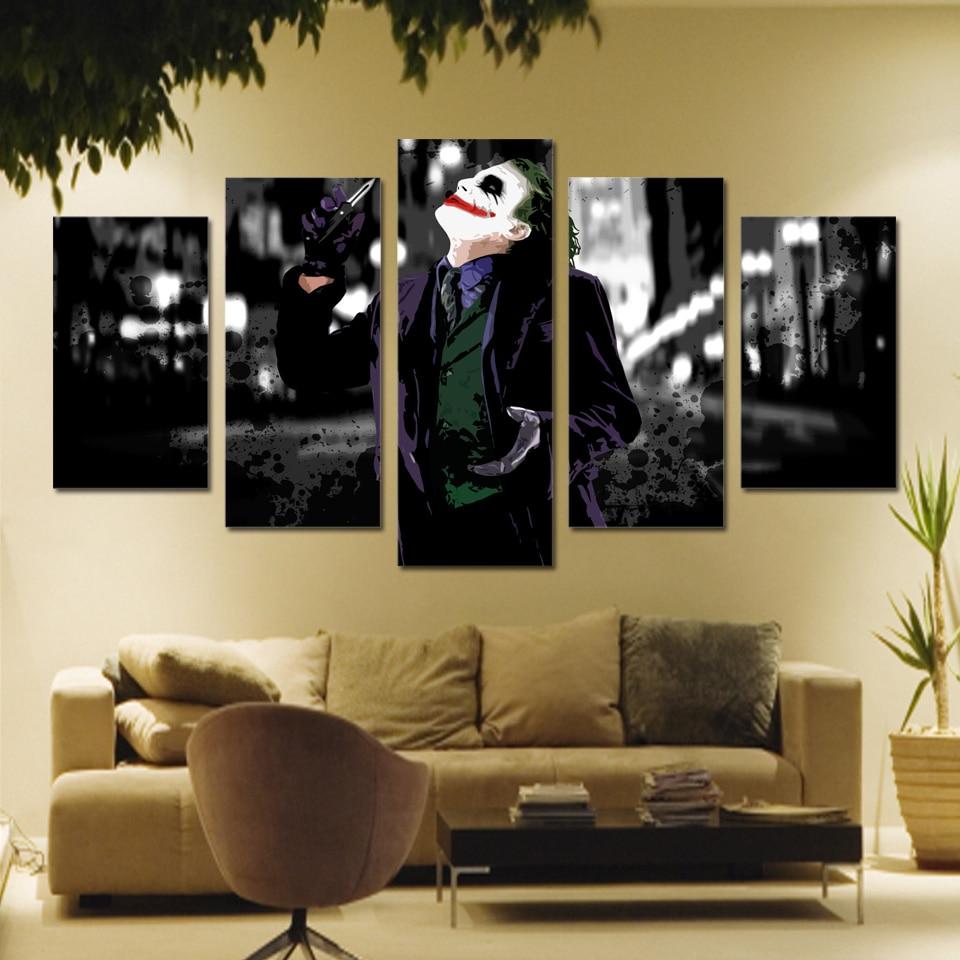 Dark Joker 01 – Movie Canvas Wall Art