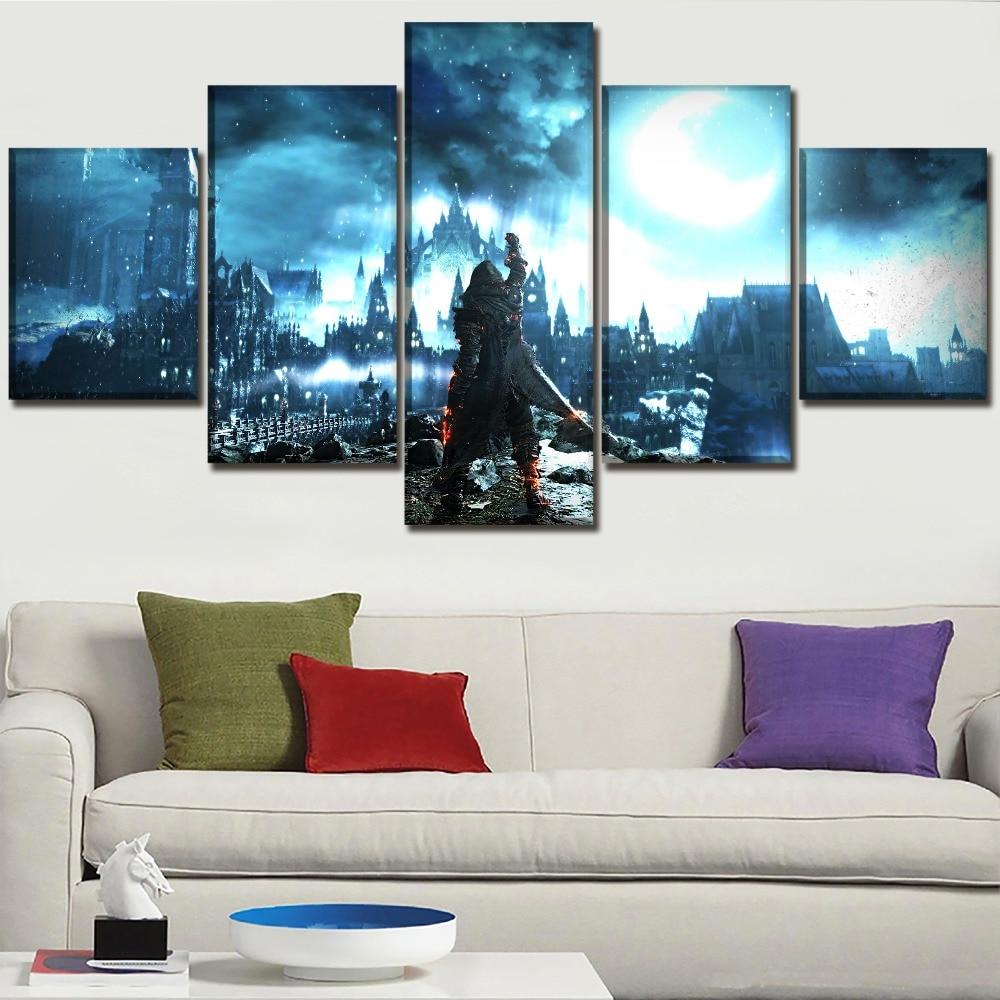 Dark Souls Iii In Night Landscape Gaming – Canvas Wall Art