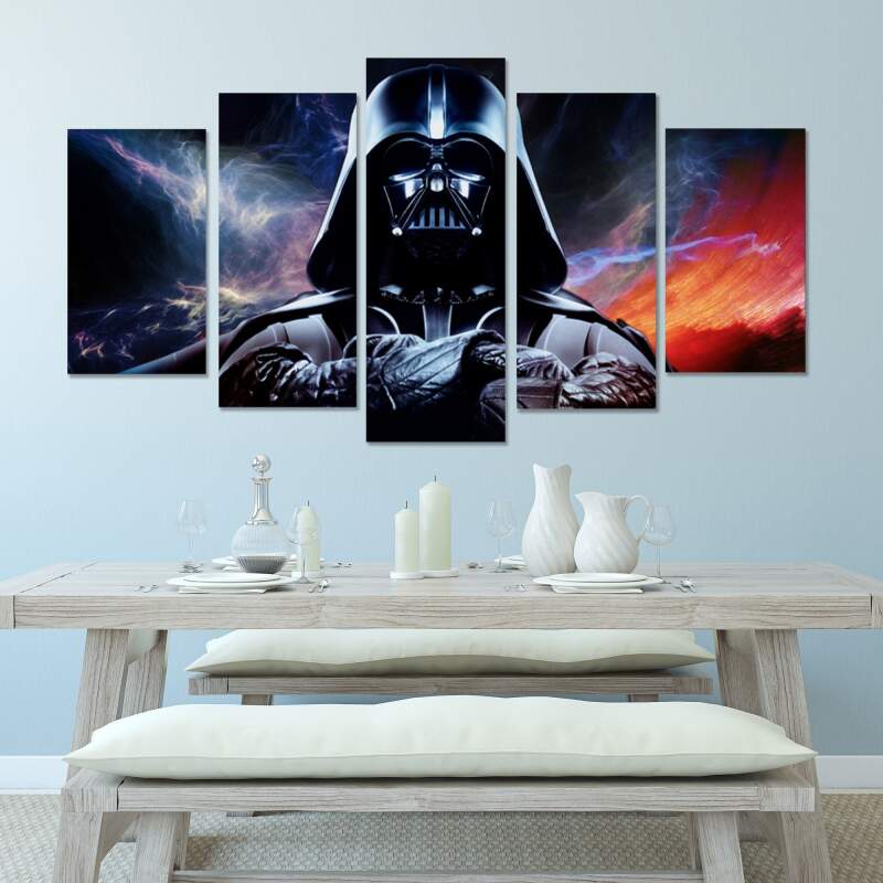 Darth Vader In Storms – Movie Canvas Wall Art