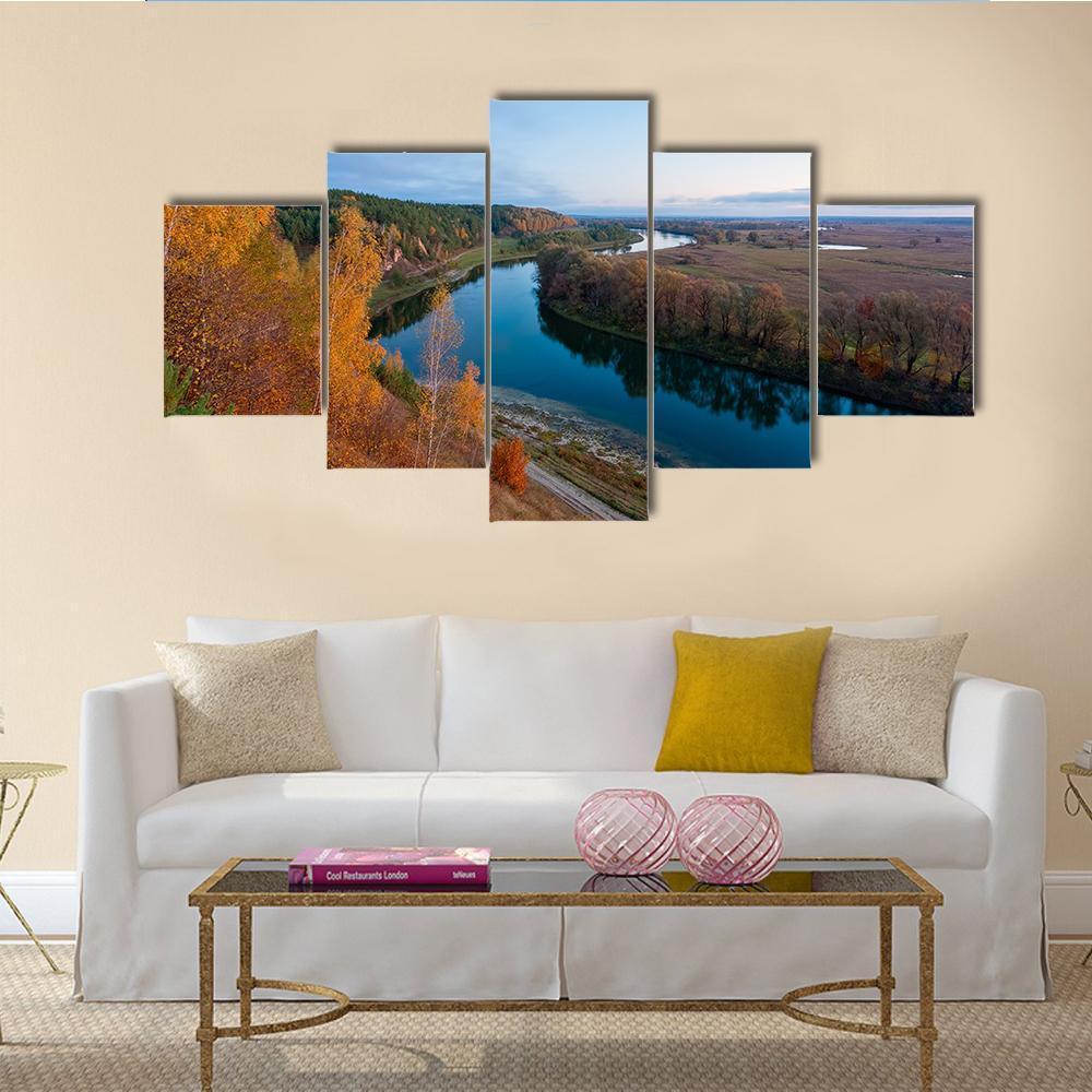 Dawn Over River – Nature Canvas Wall Art