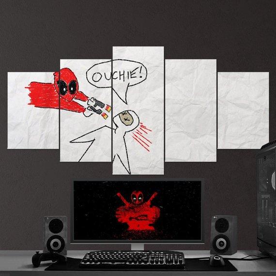 Deadpool Ouchie – Dc Canvas Wall Art