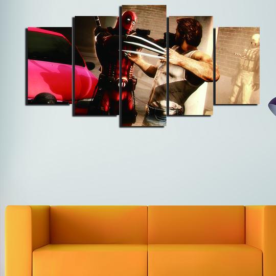 Deadpool Vs Wolverine Dc Canvas Wall Art
