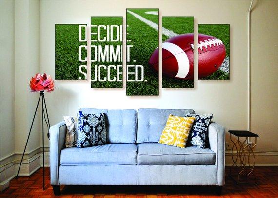 Decide Commit Succeed – Sport Canvas Wall Art