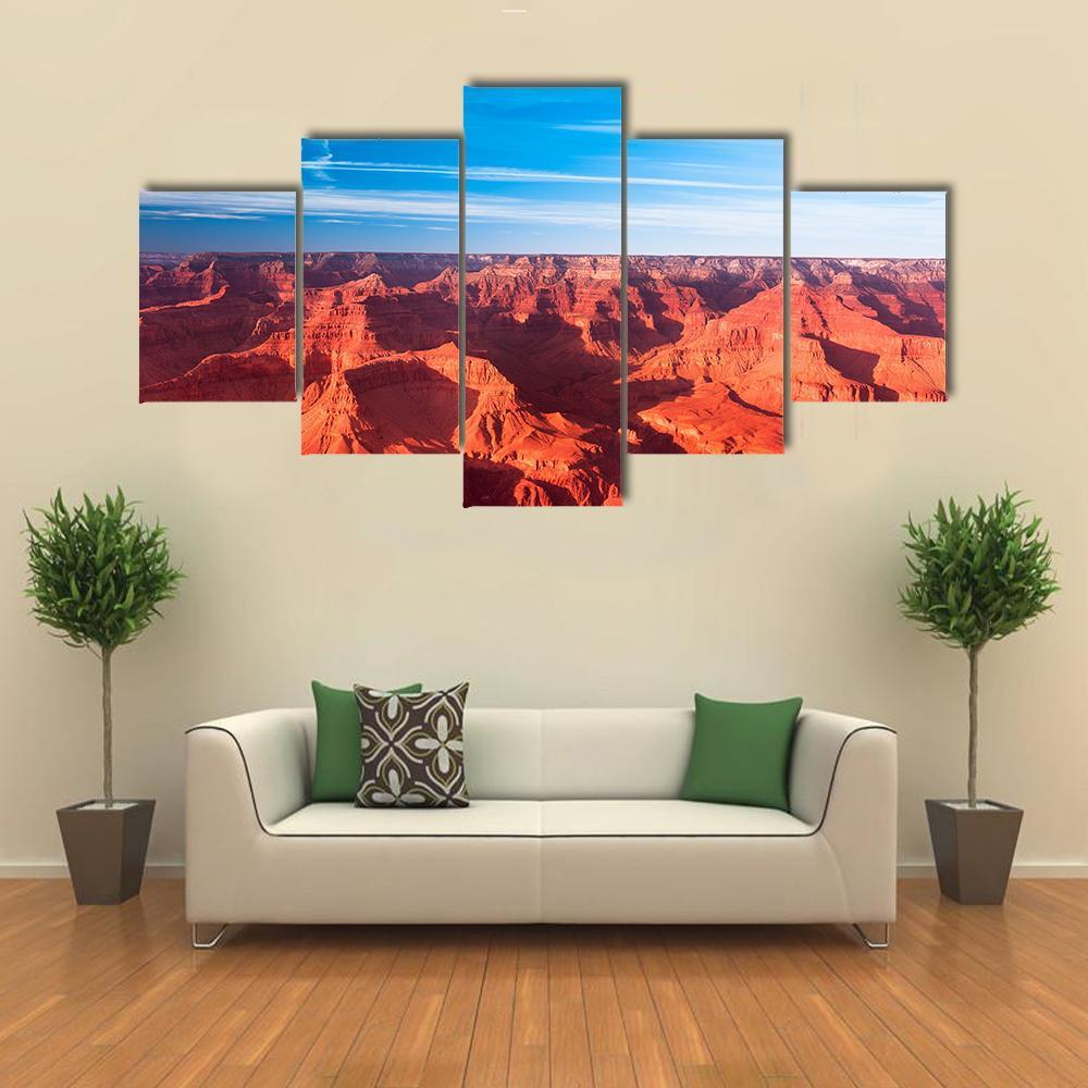 Deep Orange Sunset At The Grand Canyon – Nature Canvas Wall Art