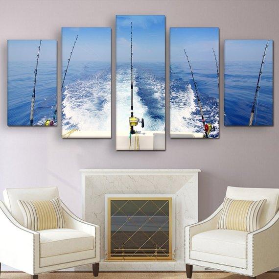 Deep Sea Fishing 01 – Fishing Canvas Wall Art