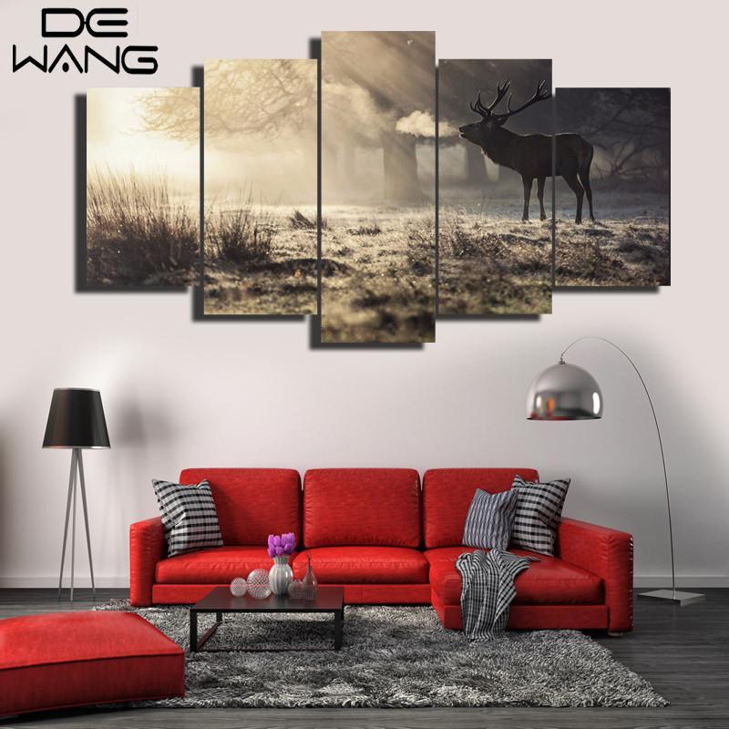 Deer Alone – Animal Canvas Wall Art