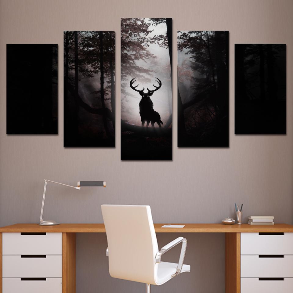 Deer Elk Moose Reindeer – Animal Canvas Wall Art
