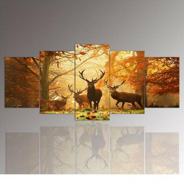 Deer Forest – Animal Canvas Wall Art