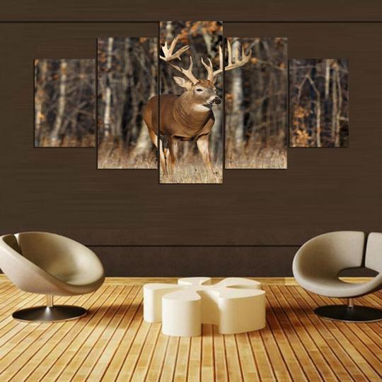 Deer In Autumn – Animal Canvas Wall Art