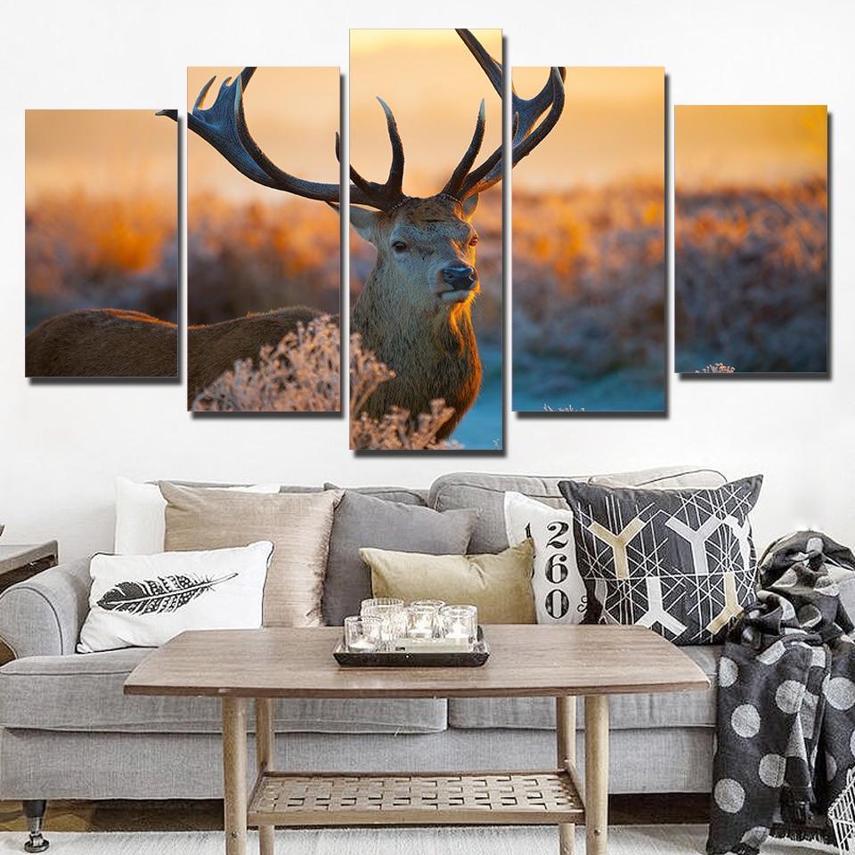 Deer Reindeer – Animal Canvas Wall Art