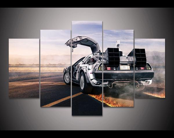 Delorean Back To The Future – Automative Canvas Wall Art