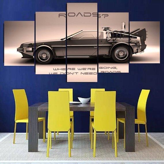 Delorean Back To The Future – Sport Canvas Wall Art