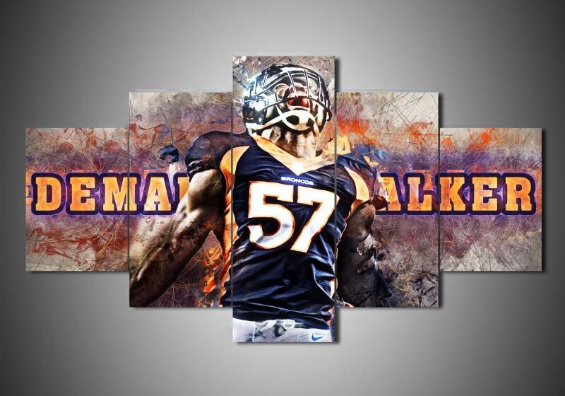 Denver Broncos – Demarcus Walker – Sport Canvas Wall Art