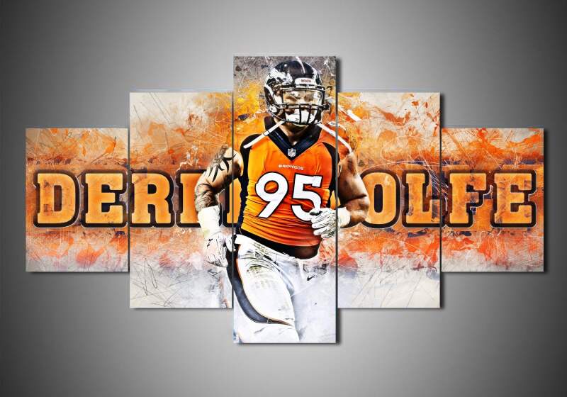 Denver Broncos – Derek Wolfe – Sport Canvas Wall Art