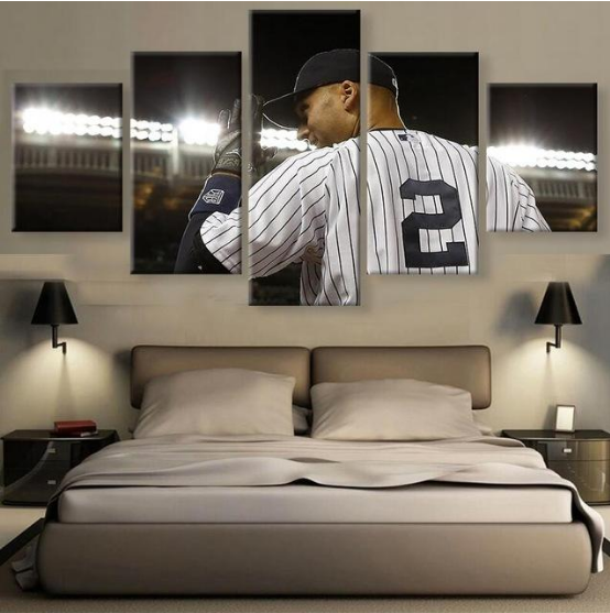 Derek Jeter Baseball Sport Canvas Wall Art