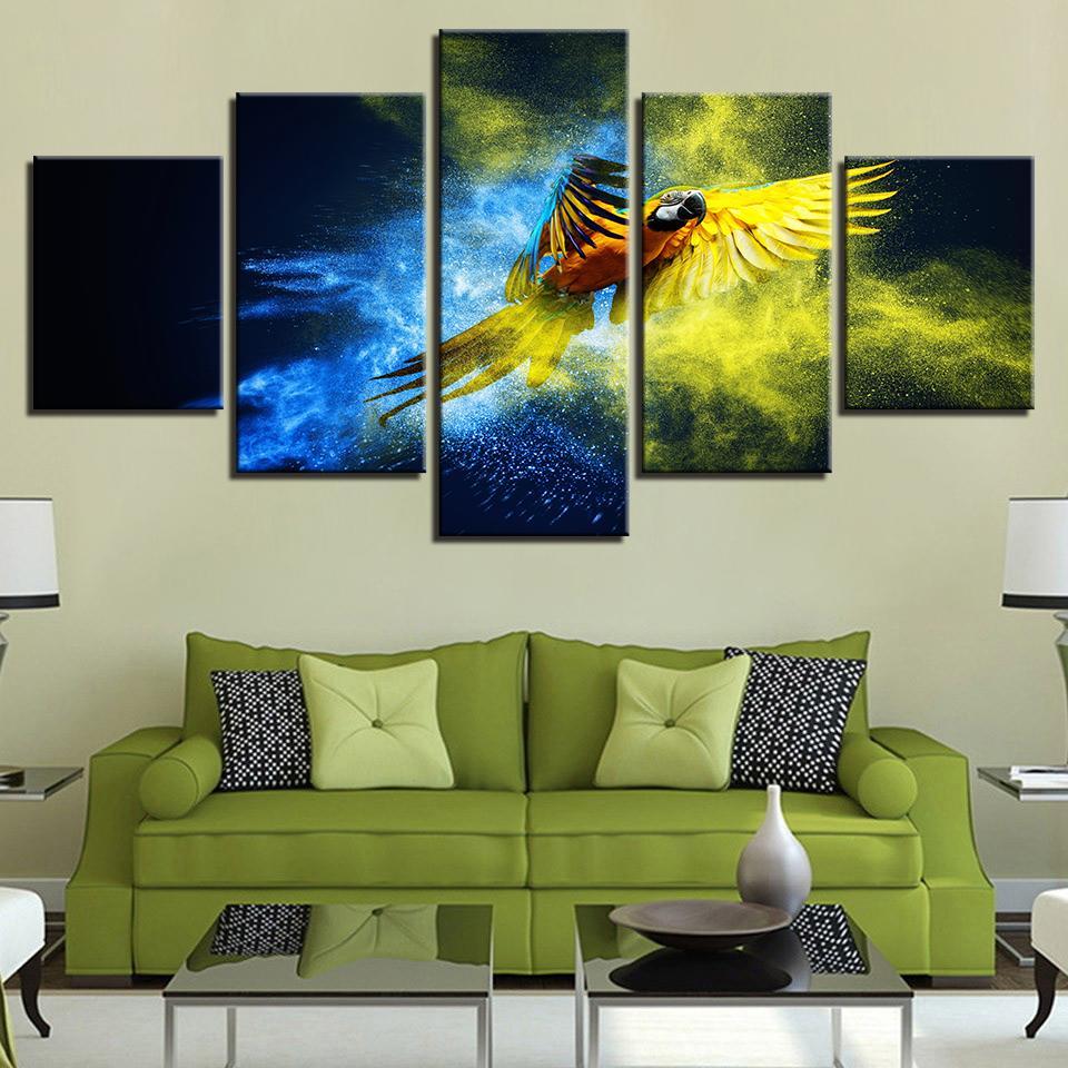 Derevya Popugay Polet Parrot Wings – Animal Canvas Wall Art