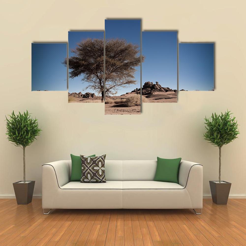 Desert Landscape In Algeria – Nature Canvas Wall Art