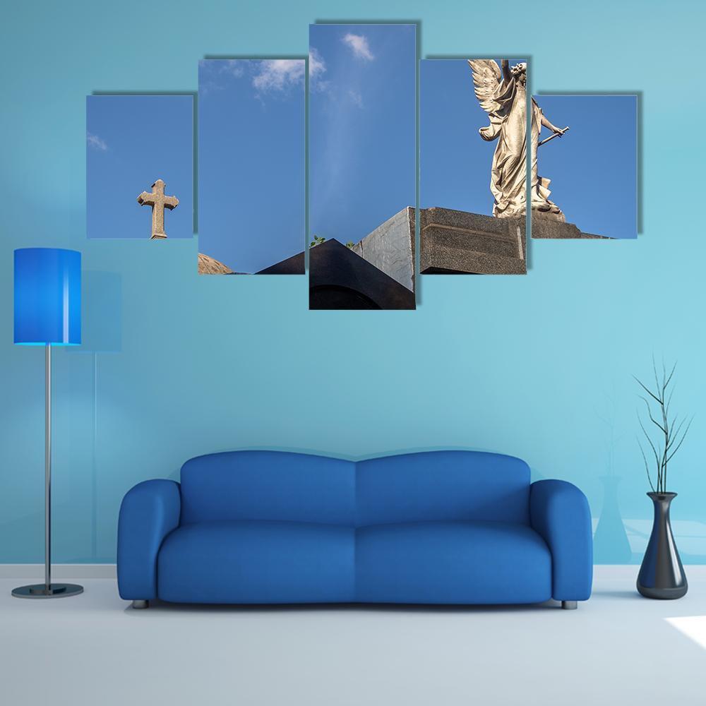 Detail Of Recoleta Cemetery Buenos Aires – Religion Canvas Wall Art