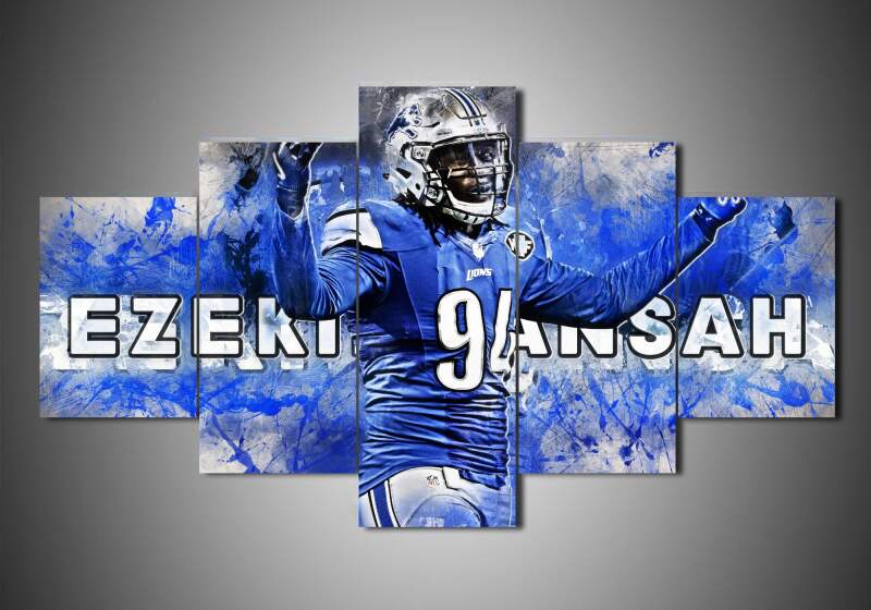 Detroit Lions – Ezekiel Ansah – Sport Canvas Wall Art