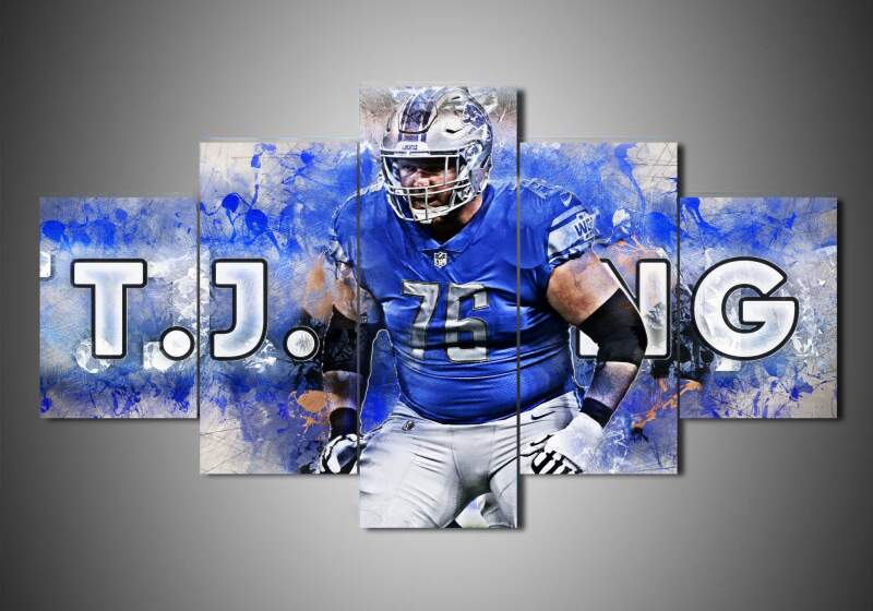 Detroit Lions – T.J. Lang – Sport Canvas Wall Art