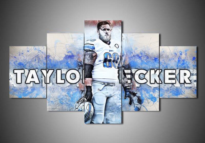 Detroit Lions – Taylor Decker – Sport Canvas Wall Art